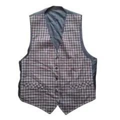 リバーシブルチェックベスト