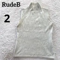 RudeB ロートレアモン　ハイネックノースリーブニット　2 グレー　ビーズのサムネイル