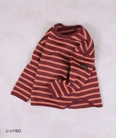 【新品】MARKEY'S 裏起毛ボーダーカットソー　レッド サイズ120