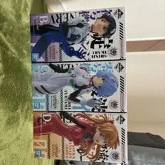 一番くじ エヴァンゲリオン 30周年 フィギュア 3種セット➕エヴァステッカー