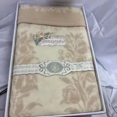 【未使用 箱付】桂由美 ジャガード毛布 140×200cm シングル 寝具のサムネイル