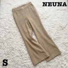 【美品♡タグ付】ヌナ　バックスリットセンタープレスセミフレアパンツ　ベージュ　Ｓのサムネイル