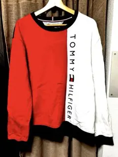 TOMMY HILFIGER トレーナー XL 赤 白 ネイビー