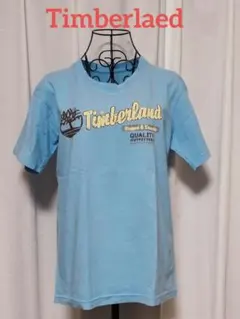 Timberland 水色 ロゴ Tシャツ ティンバーランド