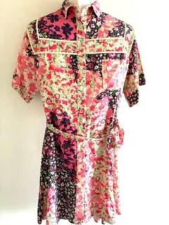 60s US vintage サイケデリック ワンピース 片爪 Q345 - メルカリ