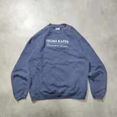 00s SIGMA KAPPA スウェット 青 グッドフェード 古着 Mのサムネイル
