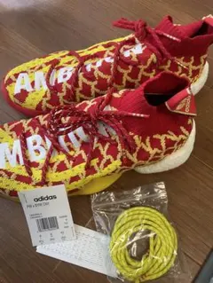 adidas AMBITIOUS ハイカットスニーカー レッド/イエロー 新品 - メルカリ