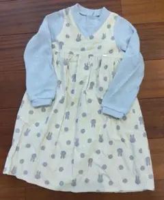 petit main ミッフィー長袖ドッキングワンピース 130