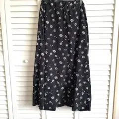 花柄フレアロングスカート スパッツ付