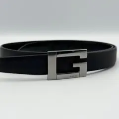 ✨極美品✨グッチ ベルト レザー シルバー金具 Gバックル レディース ビジネス