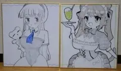 【原画 2枚】アナログ　手描き　オリジナルイラスト