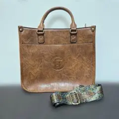 【極美品】革レトロバック/ 茶色 / ショルダーバック / ハンドバッグ