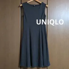 UNIQLO ユニクロ ノースリーブ ロングワンピース グレー S