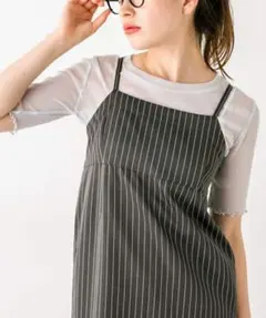 OLIVE des OLIVE シアー半袖インナー　シルバーのサムネイル