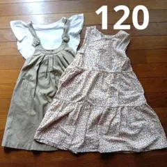 （UNIQLO）Tシャツ（西松屋）ワンピース（ブランシェス）ジャンパースカート