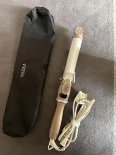 SALONIA 32mm カール ヘアアイロン ベージュ 限定カラー ケース付き