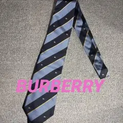 BURBERRY ストライプ ネクタイ ネイビー