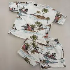 値下げ不可★ZARA★Disney ミッキー サーフ柄 セットアップ　92cmのサムネイル