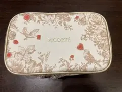 DECORTE 花柄ポーチ アイボリー ベージュ