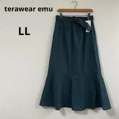 新品未使用(terawear emu )ギンガムスカート　中緑　LL しまむら