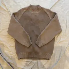【美品】無印良品 軽くて型崩れしにくいハイネック　(ブラウン色・Mサイズ)