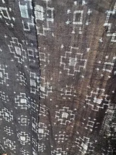 古布 絣　着物 リメイク素材 アンティーク　藍染