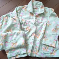Hummint ミントグリーン動物柄パジャマ 120cm