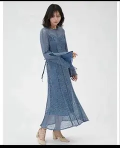 FRAY I.D リーフレースパネルワンピース