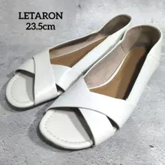 LETARON ルタロン クロスストラップ サンダル 白 レザー