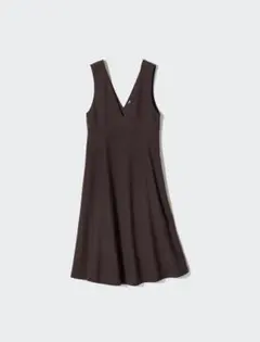 【美品】UNIQLO ブラッシュドジャージージャンパースカート（丈短め)