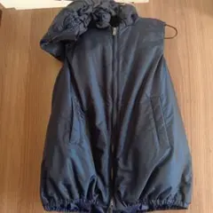 theory フード付きネイビー ベスト S
