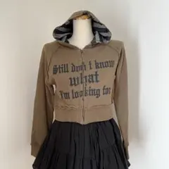 平成ギャル y2k grungeヴィンテージ風フェアリーグランジコケットパーカー