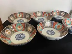 古伊万里 色絵金彩 中皿 2客｜松鶴文・華やかな輪花皿 - メルカリ