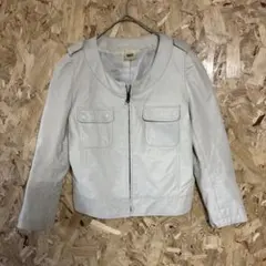 Gabrielle ガブリエル　羊革　ホワイトレザージャケット　レディース
