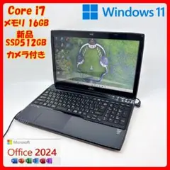 富士通 ノートパソコン Corei7 新品SSD Windows11 A3のサムネイル