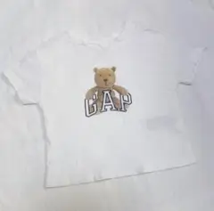 GAP クマ刺繍 ホワイトTシャツ 100cm