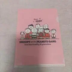 スヌーピー 70周年 ミニクリアファイル ノベルティ