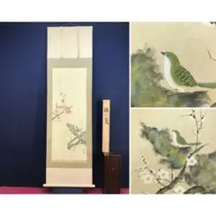 美品 掛け軸 金子華春作 四季花図 共箱 牡丹 美術年鑑掲載 - メルカリ