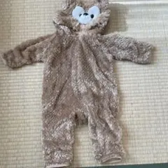 クマのフード付きロンパース 80cm
