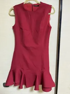 SaturdayClub 赤 ノースリーブ ミニワンピース