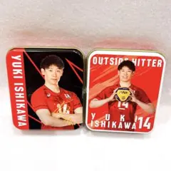 男子バレーボール日本代表　石川祐希　きゅんちょコれ　缶ケース2個セット