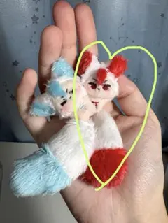 無属性 自作ぬいぐるみ ハンドメイド 3センチ 青狐ちゃん - メルカリ