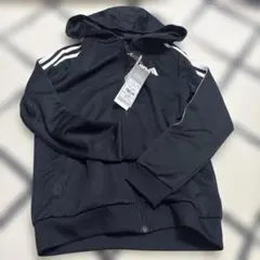 adidas ブラック/ホワイト パーカー 150