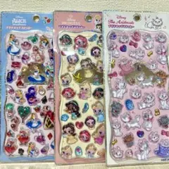 【正規品】ディズニー　プチドロステッカー　アリス　マリーちゃん　プリンセス