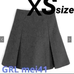 インパン裏地付ボックスプリーツフレアミニスカート［mei41］