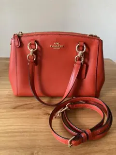 COACH オレンジ ハンドバッグ