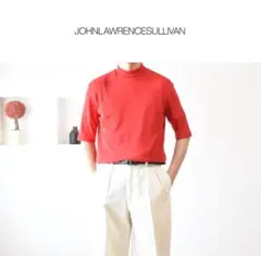 ジョンローレンスサリバン　“高い伸縮性”コットンジャージ・ハイネックカットソーM