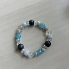 青系天然石ブレスレット　パワーストーン