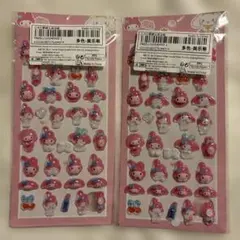 サンリオ マイメロディ 3D立体シール 2枚セット ボンボンドロップ風　海外製