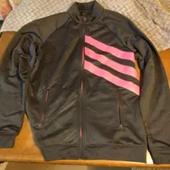 adidas golf ジップアップジャケット ブラック/ピンク Lサイズ
